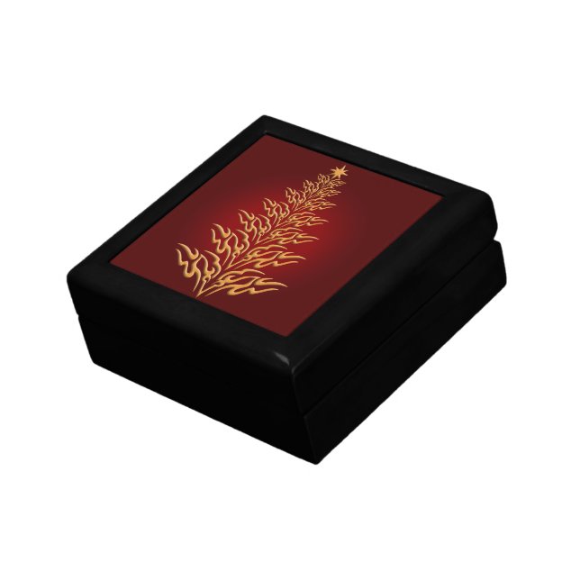 Red Stylish Christmas Tree Gift Box (Side)