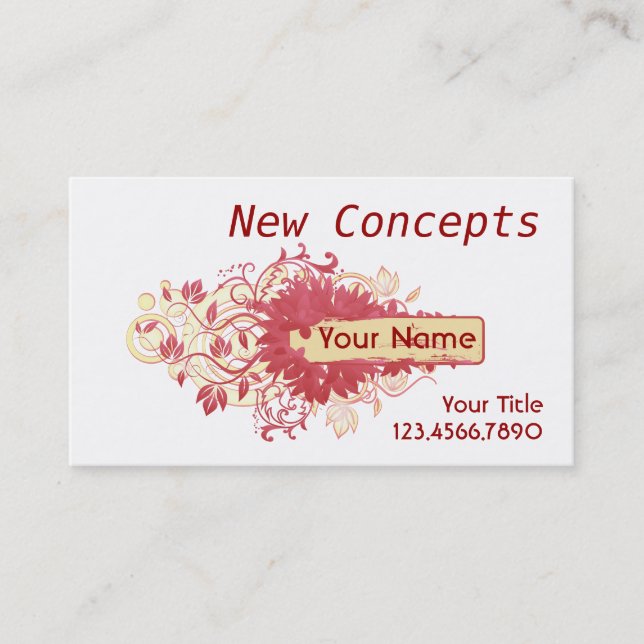 Red Stylish, Modern & Professional Business Card (Front)
