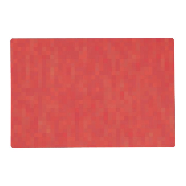 Red subtle minimalist elegant modern laminated placemat (Front)