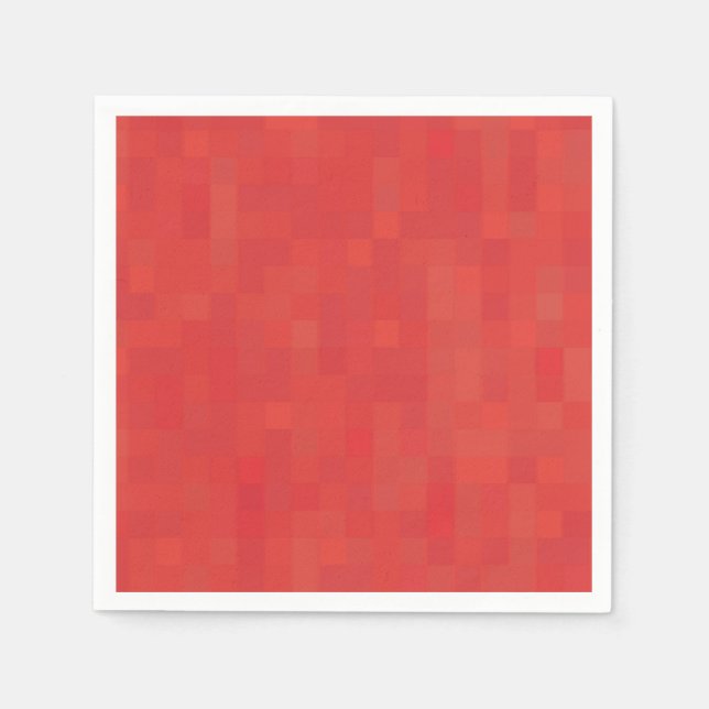 Red subtle minimalist elegant modern pattern paper napkins (Front)