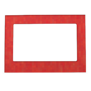 Red subtle minimalist, elegant pattern photo magnetic frame