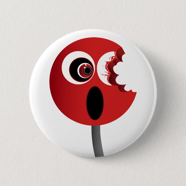 Red Sucker Pinback Button (Front)