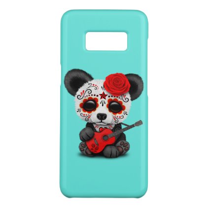 Red Sugar Skull Panda Playing Guitar Case-Mate Samsung Galaxy S8 Case