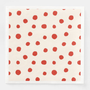  Red Summer Dots Paper Dinner Napkins