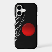 Red sun black white zen
