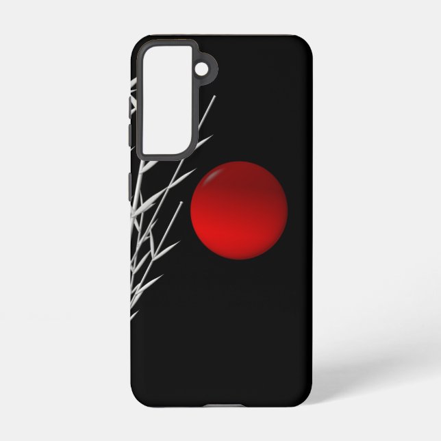 Red sun black white zen    samsung galaxy case (Back)