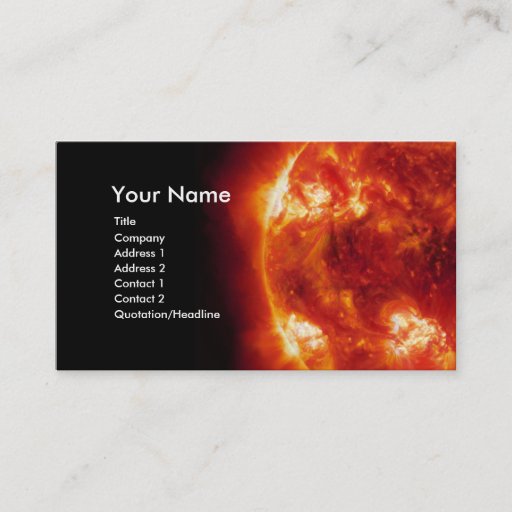 Customizable Red Sun business card
