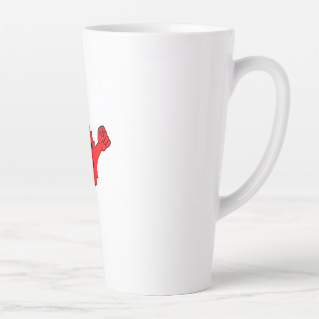 Red Sun Cheer Mascot Latte Mug (Right)