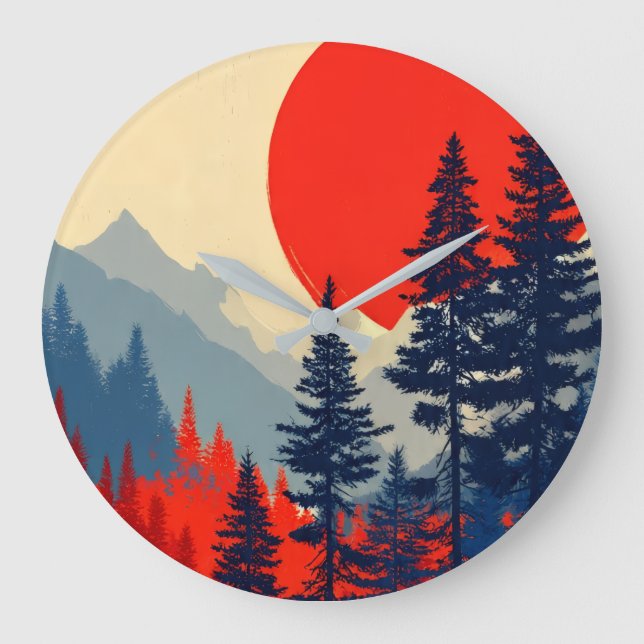 Red Sun Forest Clock (Front)