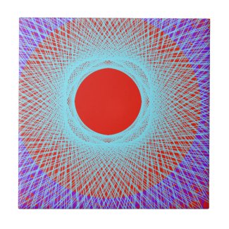 red sun give multicolor abstract art ceramic tile
