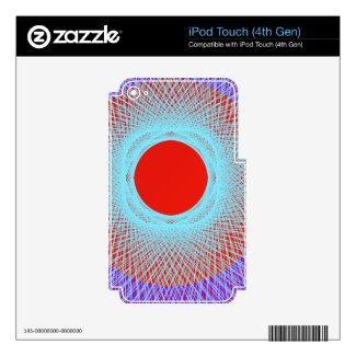 red sun give multicolor abstract art iPod touch 4G skin