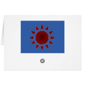 Red Sun Greeting/Note Card (Back Horizontal)