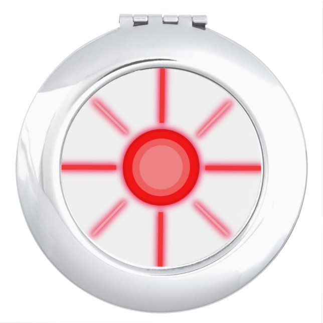 red sun mirror for makeup (Front)