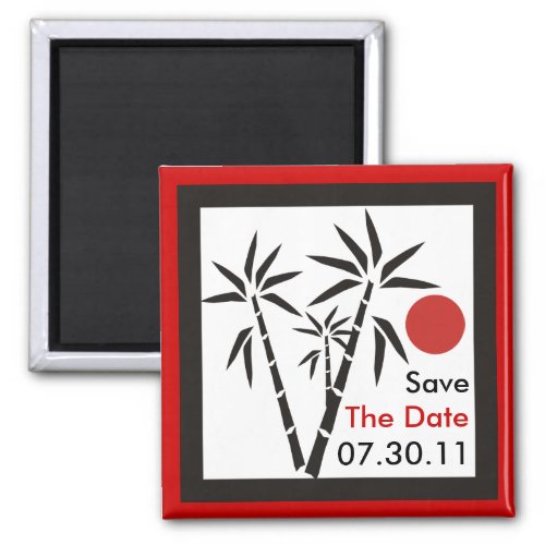 Red Sun Save The Date Magnets