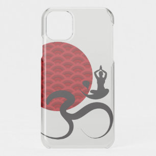 Red Sun Yoga Spiritual Indian Meditate Om Aum Logo iPhone 11 Case