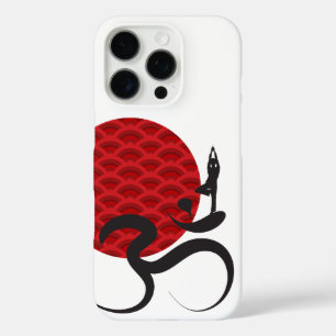 Red Sun Yoga Spiritual Indian Meditate Om Ohm Logo iPhone 16 Pro Case