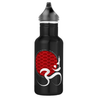 Red Sun Yoga Spiritual Indian Meditation Om / Aum Stainless Steel Water Bottle