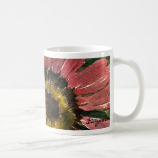 Red Sunflower 09 Painting Mug Watercolor Art