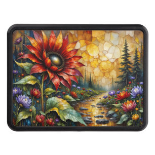 Red Sunflower in valley by stream Hitch Cover