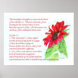 Red Sunflower - Jesus Wept Poster at Zazzle