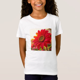 "Red Sunflower Kids' Summer T-Shirt – Bright and F