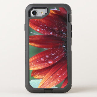 Red Sunflower Petals And Rain Drops OtterBox Defender iPhone SE/8/7 Case