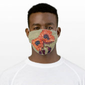 Red Sunflowers Face Mask (Worn)