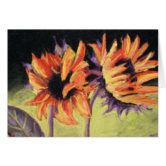 Red sunflowers (ME) Cards (Front Horizontal)