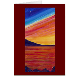 Red Sunset beach Cards