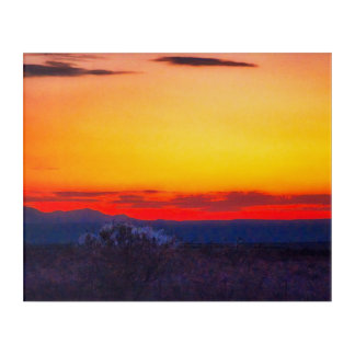 Red Sunset in Marfa, TX  Acrylic Print