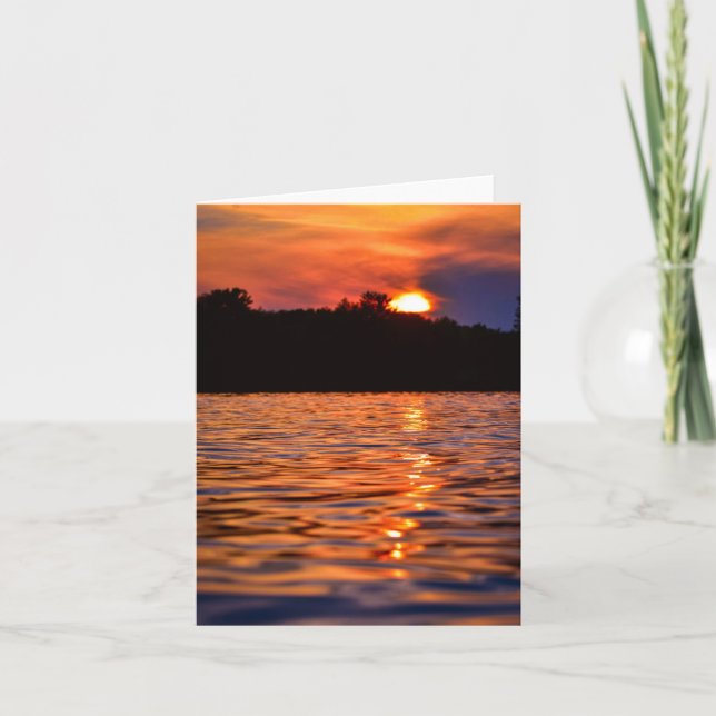 Red sunset note card (Front)