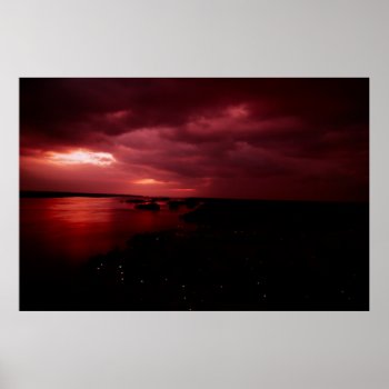 Red Sunset Poster by StormythoughtsGifts at Zazzle