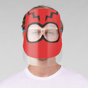 Red Super Hero Face Shield