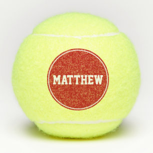 Red Super Sport Custom Name Tennis Balls