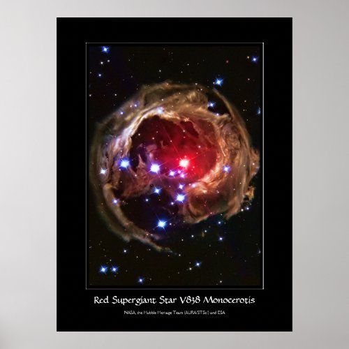 Red Supergiant Star V838 Monocerotis Poster