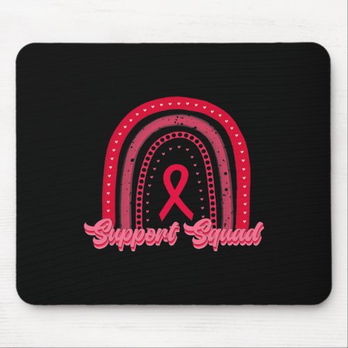 red support squad rainbow blood cancer awareness w mouse pad