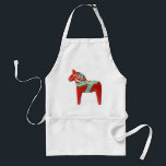 Red Swedish Dala Horse Adult Apron<br><div class="desc">Red Swedish Dala Horse</div>