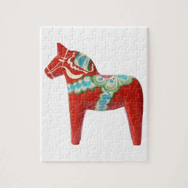 Red Swedish Dala Horse Jigsaw Puzzle (Vertical)