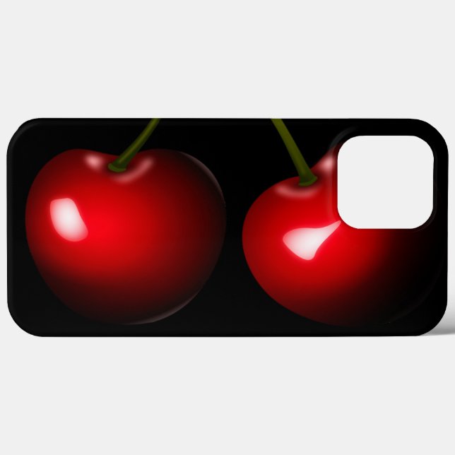 Red Sweet Cherries iPhone Case - Choose Color (Back (Horizontal))