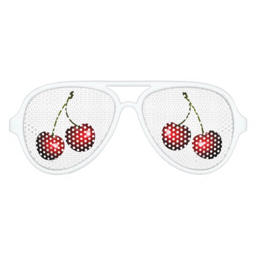 Red Sweet Cherries Party Sunglasses