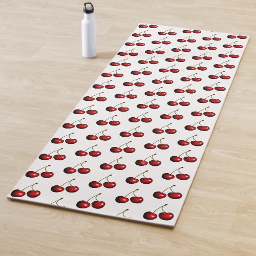 Red Sweet Cherries Yoga Mat