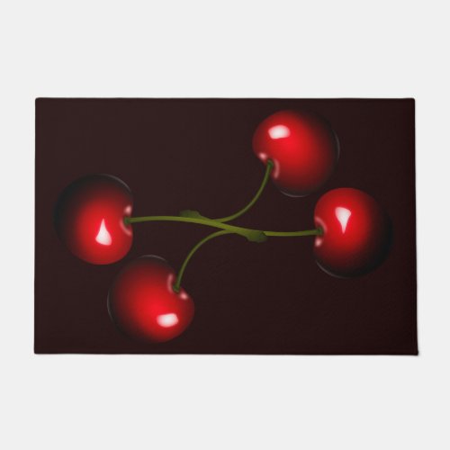 Red Sweet Cherry Doormat _ Your Color