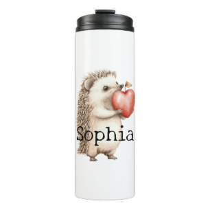 Red Sweet Heart Hedgehog   Thermal Tumbler