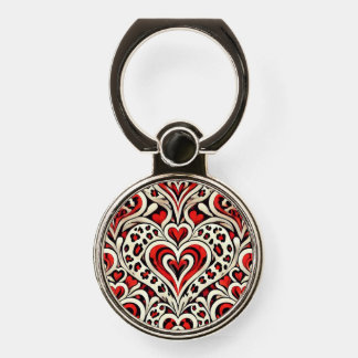 Red Sweet Hearts Phone Ring Stand