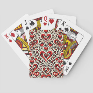 Red Sweet Hearts Poker Cards