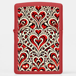 Red Sweet Hearts Zippo Lighter