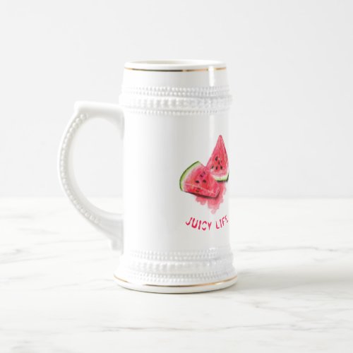 Red Sweet Juicy Watermelon Beer Stein