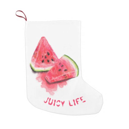 Red Sweet Juicy Watermelon Christmas Stocking