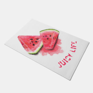 Red Sweet Juicy Watermelon Doormat