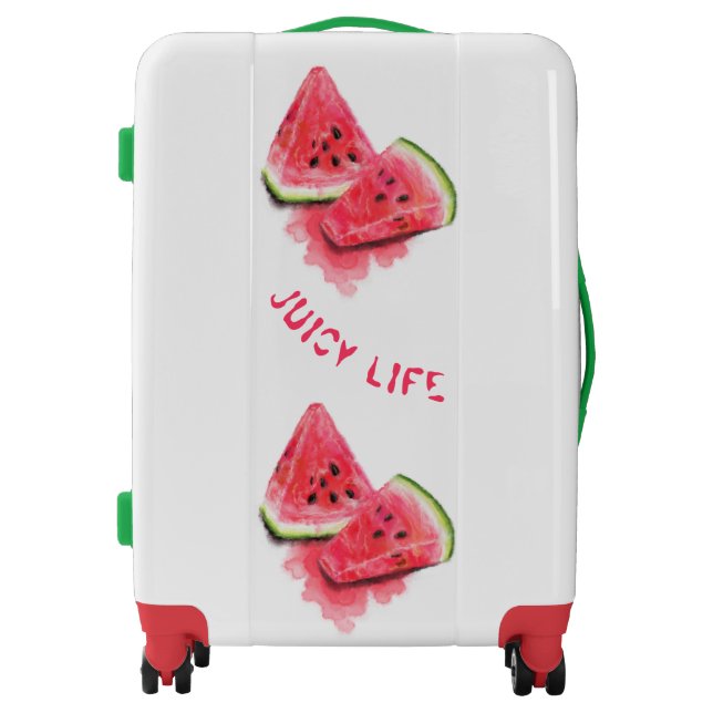 Red Sweet Juicy Watermelon Pieces Fresh - Tasty Luggage (Front)